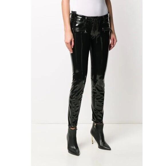 Unravel Project Latex Pants 29 Lace Up Two Toned Slim Fit Italy Goth Grunge $750 - Picture 7 of 16